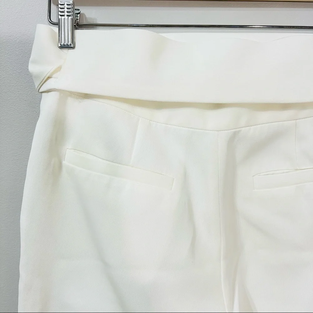 IRO Gracious Highrise wrap belt crop pants in white